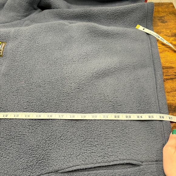 LL Bean Mens Size L Katahdin Sherpa Fleece Pullover Gunmetal Gray 1/4 Zip Pocket - Picture 12 of 13